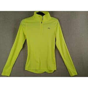 Under Armour Pullover XS Quarter Zip Long Sleeve Athletic Loose Fit Yellow